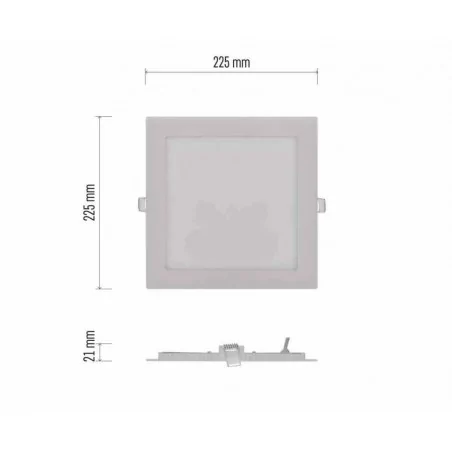 Oprawy-sufitowe - energooszczędna oprawa wpuszczana led 18w 3000k nexxo zd2144 emos 