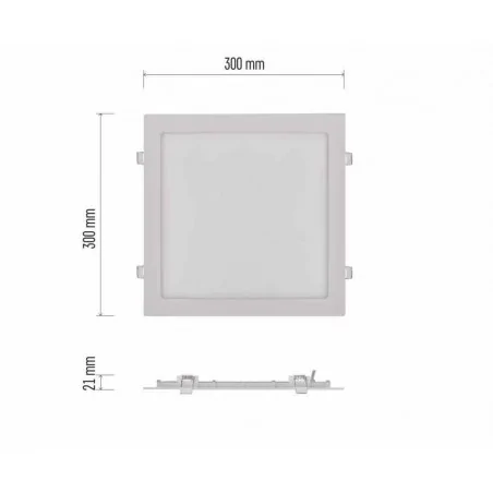 Oprawy-sufitowe - kwadratowa lampa podtynkowa biała led 24w 4000k nexxo zd2155 emos 