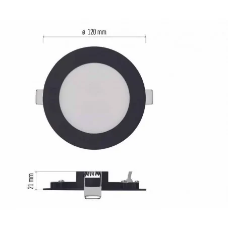 Oprawy-sufitowe - oprawa sufitowa wpuszczana czarna 7w cct led nexxo zd1323 emos 