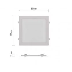 Oprawy-sufitowe - panel wpuszczany 2000lm led 24w 3000k nexxo zd2154 emos 