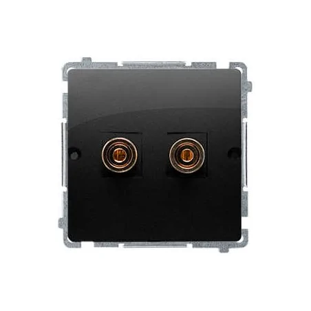 Gniazda-glosnikowe - gniazdo głośnikowe pojedyncze czarny mat bmgl2.02/49 simon basic kontakt-simon 