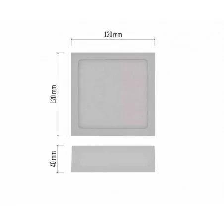 Oprawy-sufitowe - biała oprawa sufitowa kwadrat cct led 7,6w nexxo zm6123 emos 