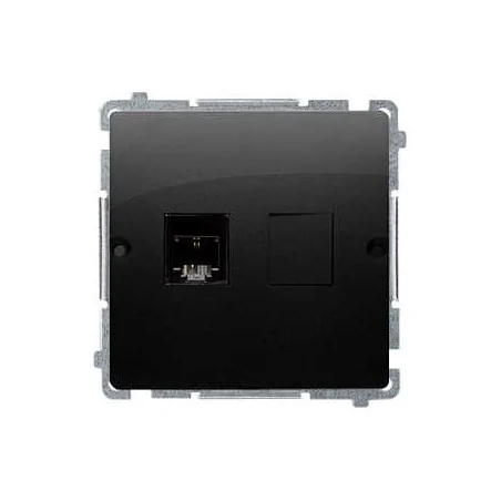 Gniazda-telefoniczne - gniazdo telefoniczne pojedyncze rj11 czarny mat bmtf1.02/49 simon basic kontakt-simon 