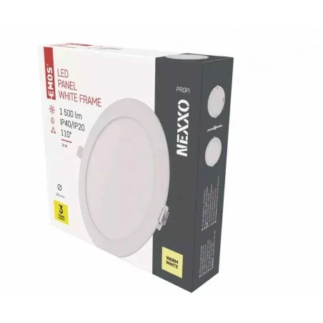 Oprawy-sufitowe - białe oczko sufitowe ciepła barwa światła 18w led nexxo zd1144 emos 