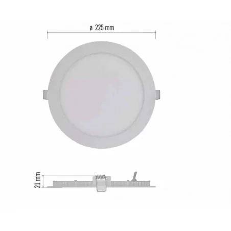 Oprawy-sufitowe - białe oczko sufitowe ciepła barwa światła 18w led nexxo zd1144 emos 