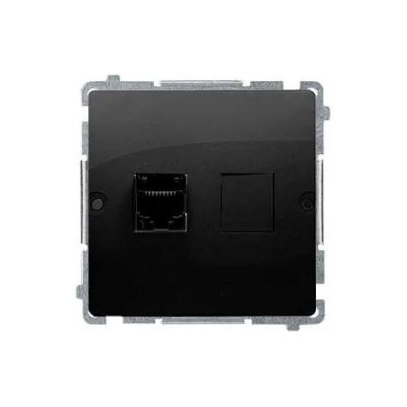 Gniazda-komputerowe - gniazdo komputerowe pojedyncze rj45 kat. 5e czarny mat bmf51.02/49 simon basic kontakt-simon 