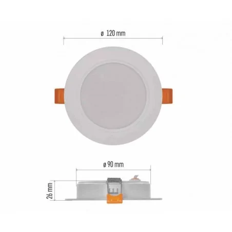 Oprawy-sufitowe - oczko sufitowe panel led 9w 4000k rubic zd1432 emos 