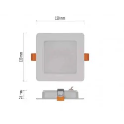 Oprawy-sufitowe - kwadratowa oprawa wpuszczana led 9w neutralna biel rubic zd2432 emos 