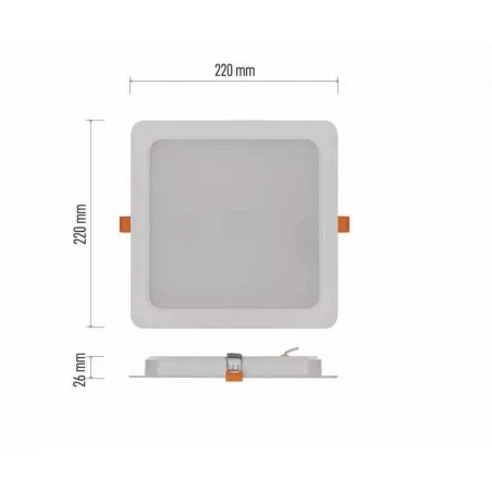 Panele-led - lampa podtynkowa led 24w neutralna barwa rubic zd2452 emos 
