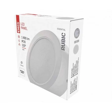 Oprawy-sufitowe - lampa biała okrągła natynkowa 2w1 led 18w 4000k rubic zm5442 emos 