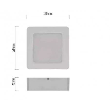 Oprawy-sufitowe - kwadratowa lampa ścienno-sufitowa 9w led 4000k rubic zm6432 emos 