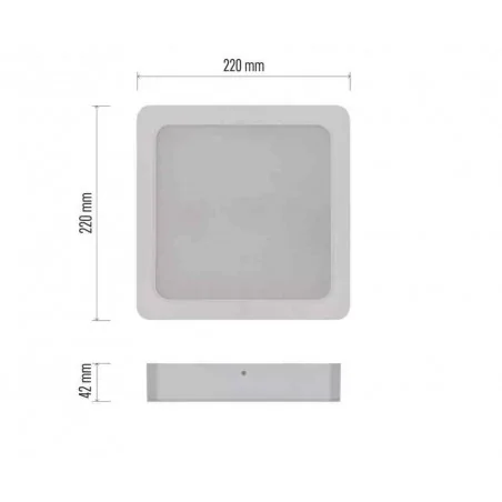 Oprawy-sufitowe - biała lampa ścienno-sufitowa kwadrat led 24w 4000k rubic zm6452 emos 