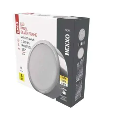 Oprawy-sufitowe - srebrna oprawa okrągła led 12,5w cct 3000k/3500k/4000k nexxo zm5233 emos 