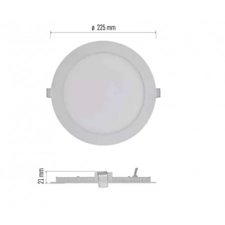Oprawy-sufitowe - biała oprawa led 18w neutralna biel wpuszczana nexxo zd1145 emos 