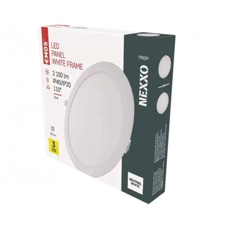 Oprawy-sufitowe - panel led okrągły o mocy 24w neutralna biała nexxo zd1155 emos 