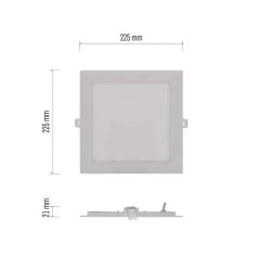 Oprawy-sufitowe - oświetlenie kwadratowe wpuszczane 18w led 4000k nexxo zd2145 emso 