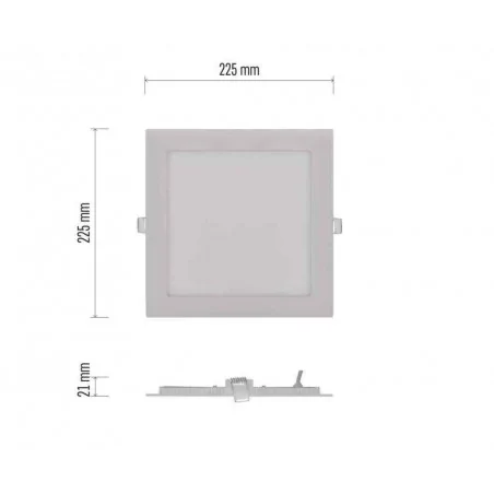 Oprawy-sufitowe - oświetlenie kwadratowe wpuszczane 18w led 4000k nexxo zd2145 emso 