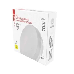 Plafony - plafon z czujnikiem ruchu mw ip54 neutral.b. 15w led tori zm4328 emos 