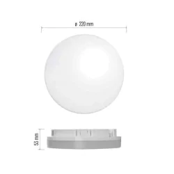 Plafony - plafon z czujnikiem ruchu mw ip54 neutral.b. 15w led tori zm4328 emos 