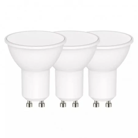 Gwint-trzonek-gu10 - komplet żarówka led 3 sztuki 8,4w-60w gu10 ciepła biel 806lm emos zq8370.3 