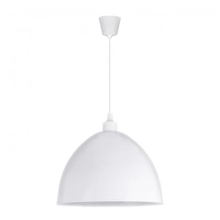 Lampy-sufitowe - lampa wisząca sufitowa biała e27 inka white 30 00013 ideus 