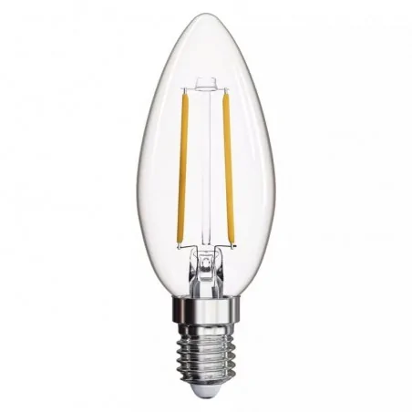 Gwint-trzonek-e14 - żarówka led filament świeczka 1.8w-25w e14 2700k 250lm 3 lata gw. emos zf3200 