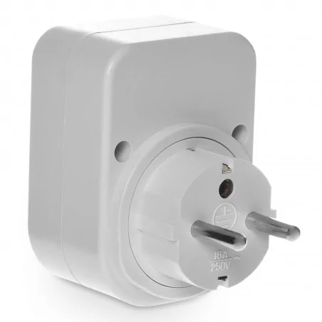 Rozgalezniki - r-1usb rozgałęźnik gniazdo pojedyncze z uziemieniem plus ładowarka 2xusb plast-rol 