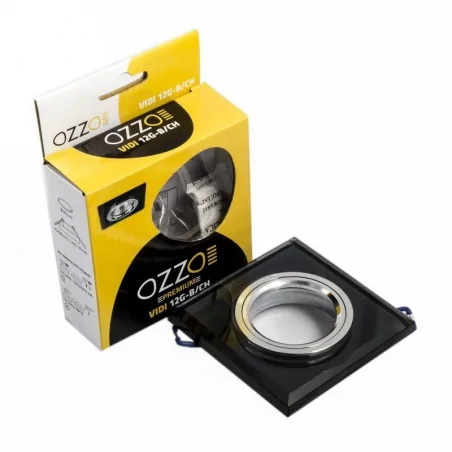 Oprawy-sufitowe-stale - vidi-12g-b/ch oprawa do sufitu podwieszanego kwadratowa stała szkło czarna inq 