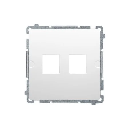 Pokrywy-do-gniazd - biała pokrywa gniazd teleinformatycznych na keystone płaska podwójna bmgk1p/11simon basic kontakt-simon 