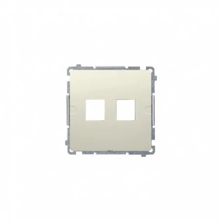 Pokrywy-do-gniazd - beżowa pokrywa gniazd teleinformatycznych na keystone płaska podwójna bmgk1p/12 simon basic kontakt-simon 
