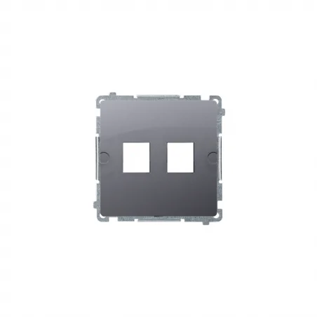 Pokrywy-do-gniazd - pokrywa gniazd teleinformatycznych na keystone płaska podwójna srebrny mat bmgk1p/43 simon basic kontakt-simon 