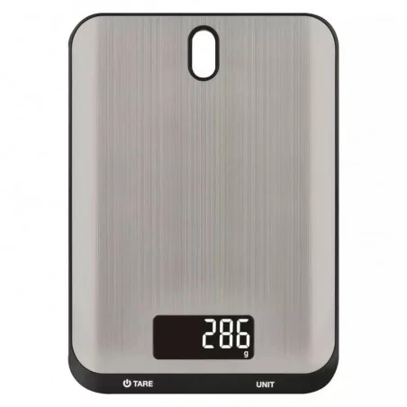Wagi-kuchenne-i-lazienkowe - waga kuchenna na baterie płaska srebrna do 10 kg stal ev026 emos 