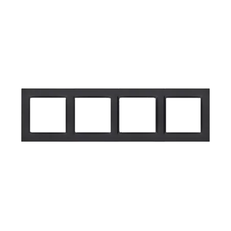 Ramki-poczworne - ramka poczwórna czarna cr4/49 simon 10 kontakt-simon 