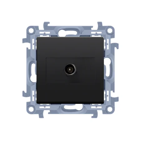 Gniazda-antenowe - gniazdo antenowe tv pojedyncze końcowe czarny mat cak1.01/49 simon 10 kontakt-simon 