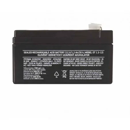 Akumulatory - ołowiowy akumulator agm 12v 1,3ah faston 4,7 b9652 emos 