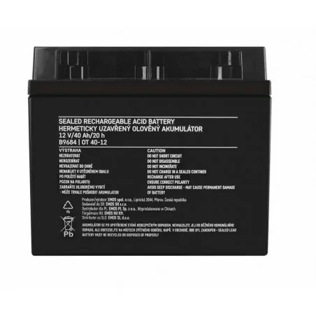 Akumulatory - ołowiowy akumulator agm 12v 40ah m6 b9684 emos 