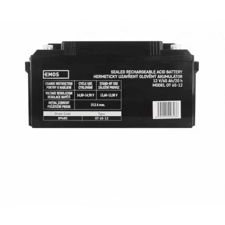 Akumulatory - akumulator agm 12v 65ah m8 b9685 emos 