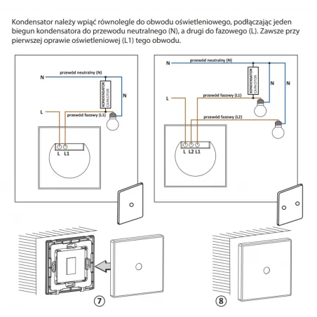 Przyciski-scienne - włącznik dotykowy pojedynczy czarny z kondensatorem tuyasmart wi-fi smart 319050 polux 
