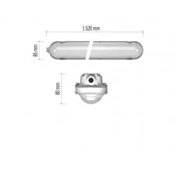 Oprawy-hermetyczne-led - hermetyczna oprawa pyłoszczelna led naścienna 53w cw ip66 misty zt1630 emos 