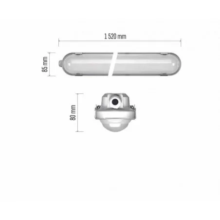 Oprawy-hermetyczne-led - hermetyczna oprawa pyłoszczelna led naścienna 53w cw ip66 misty zt1630 emos 
