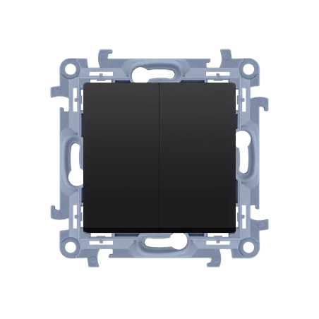 Wylaczniki-schodowe - włącznik schodowy podwójny bez piktogramu w kolorze czarnym cw6/2.01/x/49 simon 10 kontakt-simon 