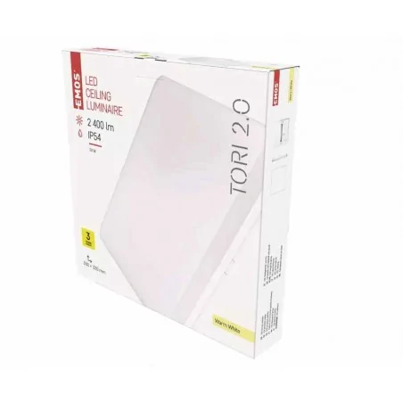 Panele-led - oprawa led kwadratowa 24w ip54 ciepła biel tori  zm4124 emos 