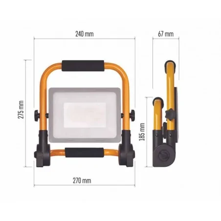 Naswietlacze-led-przenosne - naświetlacz przenośny led 51w 4600lm nw ilio zs3342 emos 
