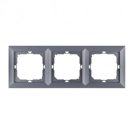 Ramki-potrojne - ramka potrójna antracytowa pozioma perła ra-3p abex 