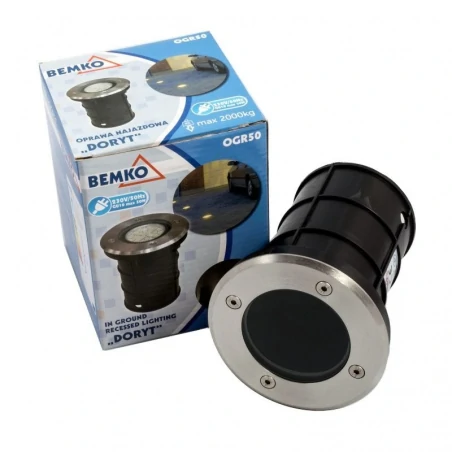 Oprawy-led-zewnetrzne - oprawa najazdowa doryt ogr50  gu10 50w okrągła bemko 
