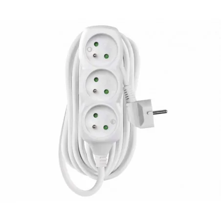 Przedluzacze-elektryczne - potrójny przedłużacz biały 7m 3 gniazda pvc 1,5 mm2 p0317r emos 