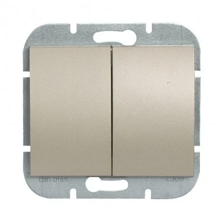 Wylaczniki-podwojne - satynowy włącznik podwójny świecznikowy wp-2o onyx  abex 