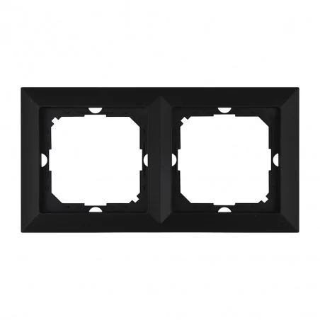 Ramki-podwojne - podwójna ramka pozioma czarny mat do serii perła ra-2p abex 