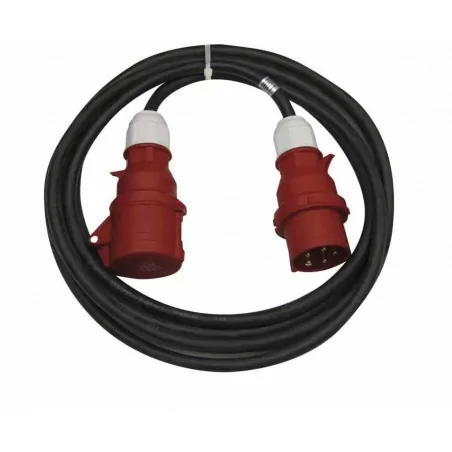 Przedluzacze-elektryczne - przedłużacz 3-fazowy ogrodowy 10m 1 gniazdo guma 400v 2,5mm2 pm0902 emos 