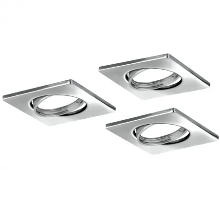 Oprawy-sufitowe-ruchome - zestaw trzech opraw sufitowych ruchomych kwadratowych mr16 nikiel opin 306968 polux 